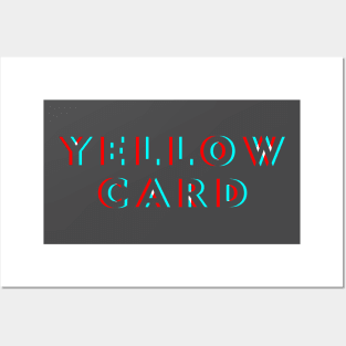 Yellow Card Horizon Glitch Posters and Art